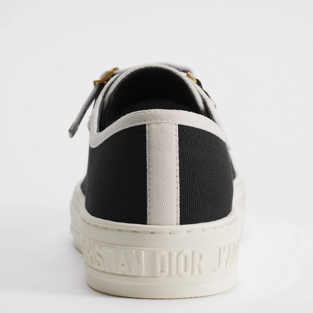 Dior Black and White Canvas Sneakers Walk'n'Dior New in Box 38.5 - Picture 4 of 14